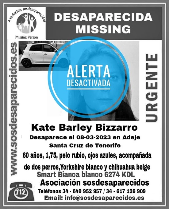 2023 03 14 Teneriffa gesucht Kate Barlay